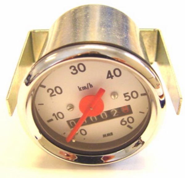 Speedometer clock Tomos 48mm white original 234225