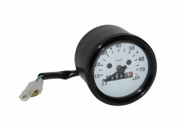 Speedometer clock white wijzerplaat 80km) Puch Maxi puch tomos universal 60mm