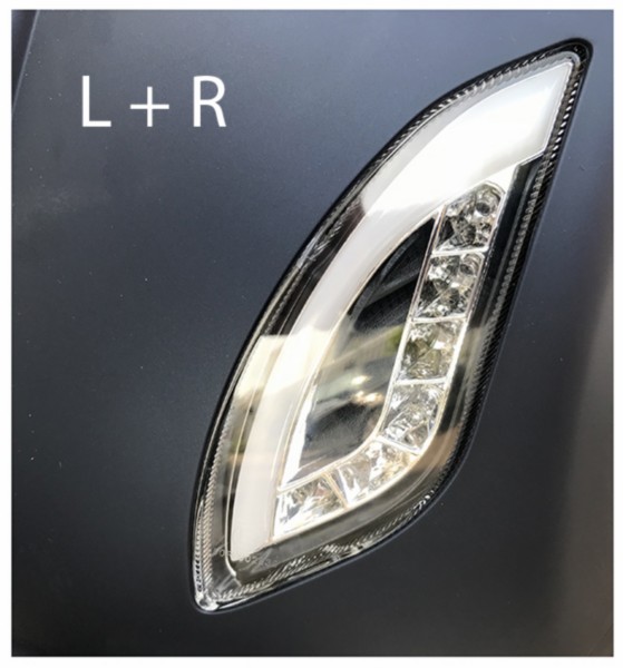 Blinker Set LED E-Marken mit Tageslicht Beleuchtung China Vespa LX S Napoli Riva rl-50 vx50 Vorne