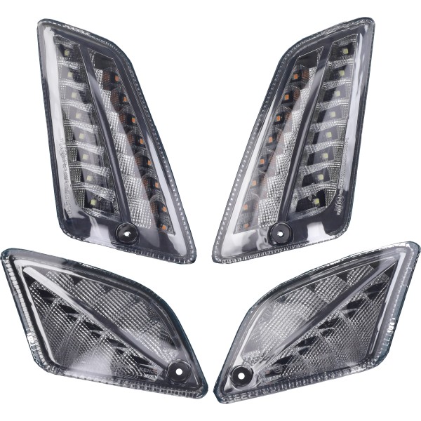 Winker set Moto-Nostra led euro-4 5 E-mark 2019-2022 front behind smoke 4pcs past op gts 125cc, gts 300 mn629ktb