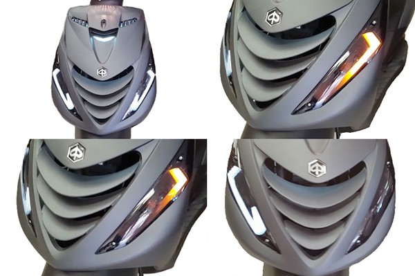 Winker set front side led matrix Piaggio Zip 2000 smoke Power1