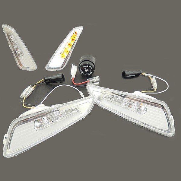 Winker set front side led sport-4 tube E-mark Primavera Sprint clear Power1