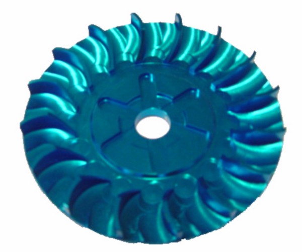 Cooling fan vario race Minarelli Horizontaal blue chrome DMP