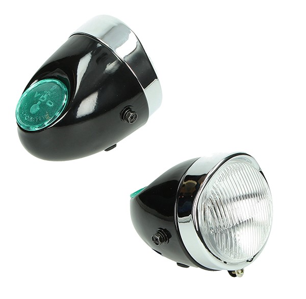 Headlight oldtimer maxi-N Puch Maxi Puch black