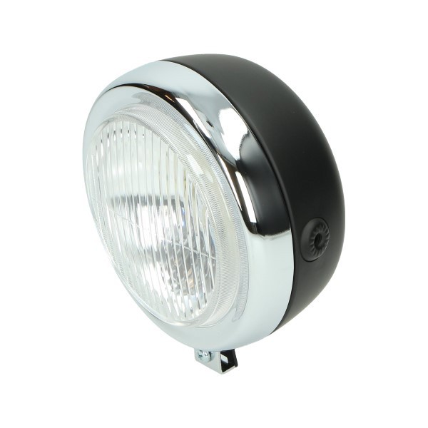 Headlight round Puch Maxi black