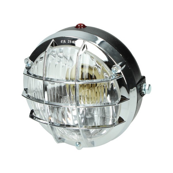 Koplamp rond + rooster Tomos A3 Tomos A35 Puch Maxi chroom Bosatta f107