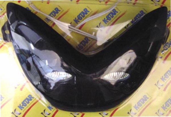 Headlight special halogen Yamaha Aerox black DMP