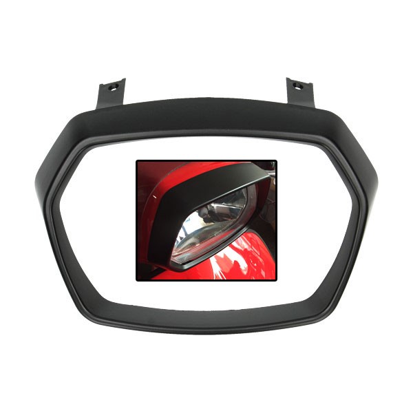 Headlight rim Vespa Sprint black matt DMP