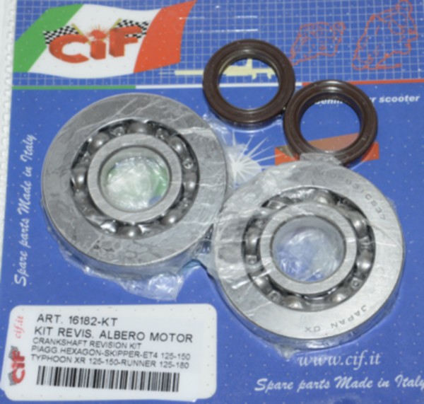 Crankshaft hearing + seal set Typhoon 125 , Gilera Runner 180