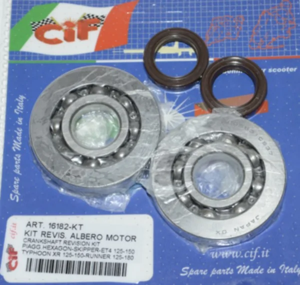 Crankshaft hearing + seal set Typhoon 125 , Gilera Runner 180