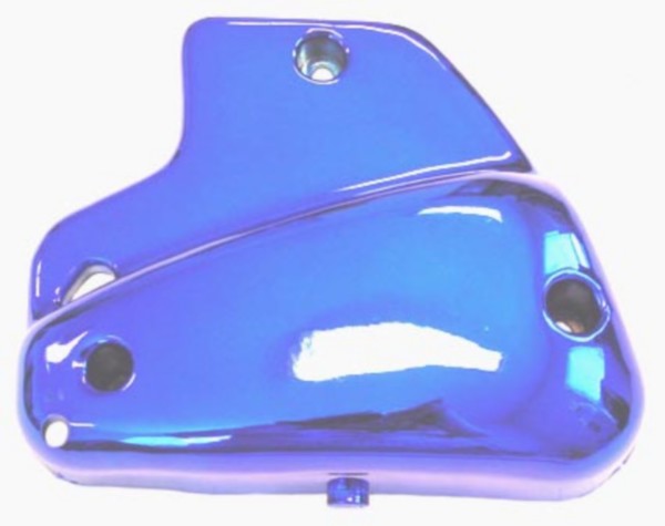 Air filter cover Buxy Speedake Speedfight Peugeot Vivacity Zenith blue chrome DMP