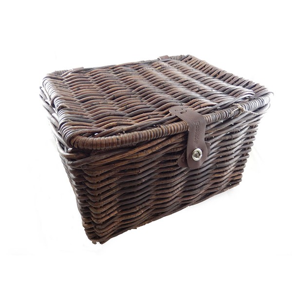 Basket riet retro 45cm brown