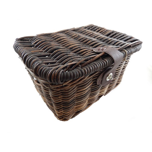 Basket riet retro 32cm brown