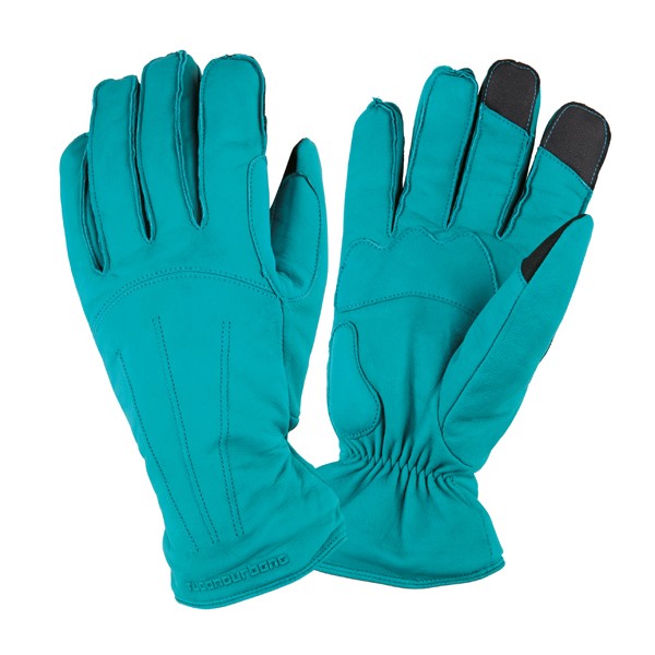 Motor glove set leather L aqua Tucano Urbano softy icon lady 952iw