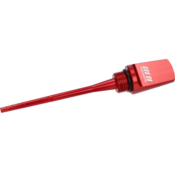 Oil dipper stick Moto-Nostra red suits on Vespa Gts 125cc, Vespa Gts 250cc, Vespa Gts 300, Vespa mn105