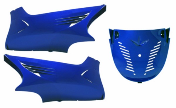 Spoiler unten satz + schroefsatz 28019 Yahama Yamaha Aerox blau verchromt DMP so lange wie nog im Stock