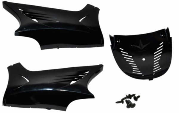 Spoiler unten satz Yahama Yamaha Aerox Schwarz DMP Cover unter