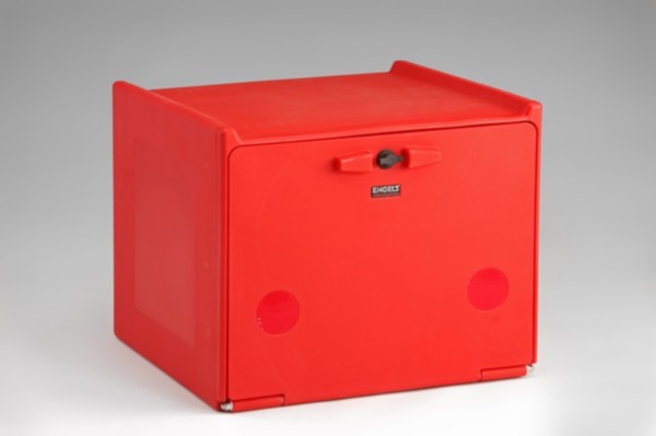 Pizzakoffer compleet geisoleerd 90L rood