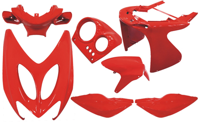 Bodykit Yamaha aerox mbk nitro red DMP 7 -pieces