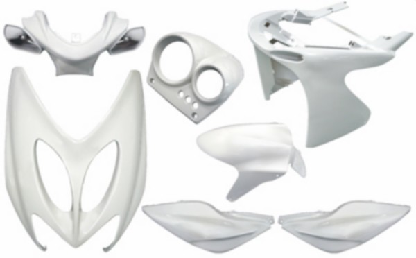 Bodykit Yamaha aerox mbk nitro white diamant DMP 7 -pieces