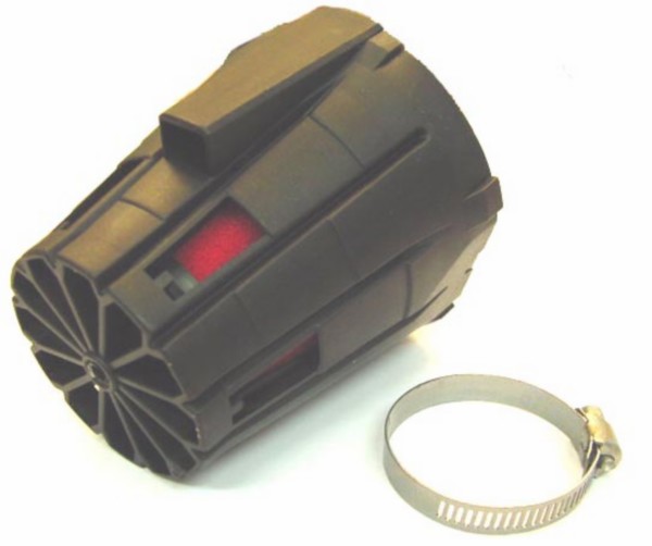 Powerfilter model Malossi dicht 30-35mm zwart rood DMP