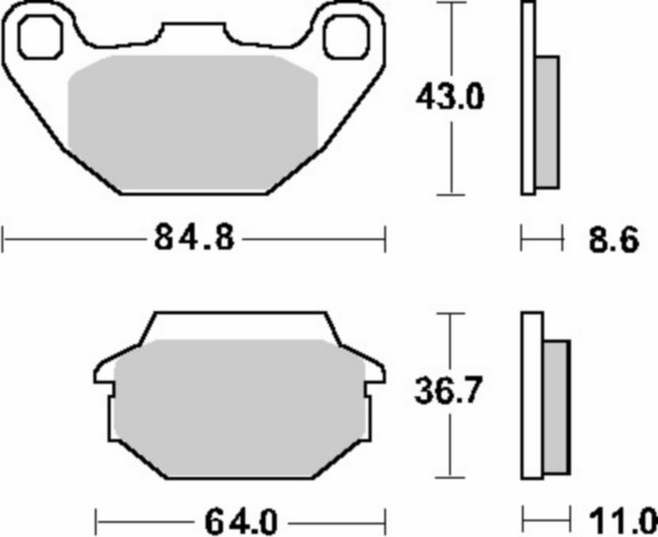 Brake pad set Agility 16inch kxr250 People S Super 8 Super 9 TGB behind SBS 154hf