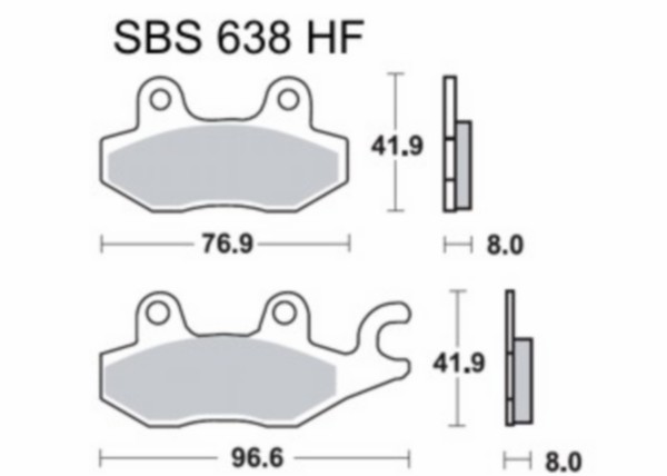 Brake pad set Cello Allo Fiddle Orbit Yamaha TZR front SBS 638hf