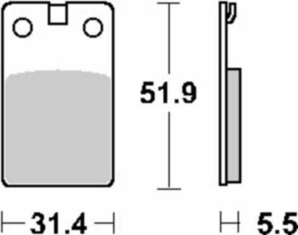 Remblokset cros f12ac f15 Zundapp voor SBS 132hf