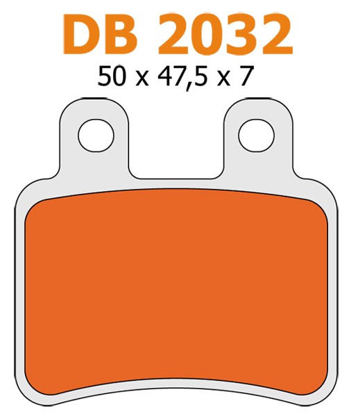 Bremsbelagsatz dt50r Elystar Rieju ryz pro sm xsm>08 XTM hinter Delta db2032 m-1