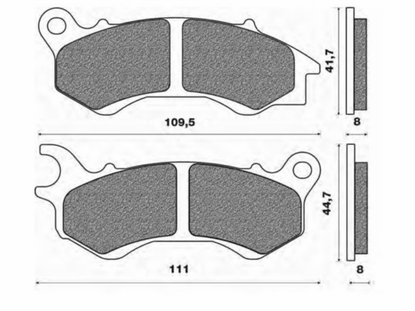 Brake Pad set elect cargo agi16+ Peugeot Django PCX People S Vision 4-stroke Newfren fd0467