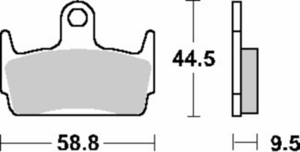 Brake pad set Honda X8R behind SBS 129hf