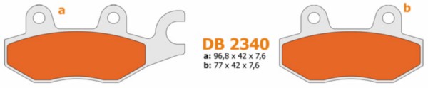 Brake Pad set Kymco Dink front Delta db2340