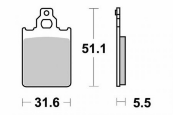 Brake Pad set Piaggio Quartz Skipper 125cc front SBS 117hf=op=op