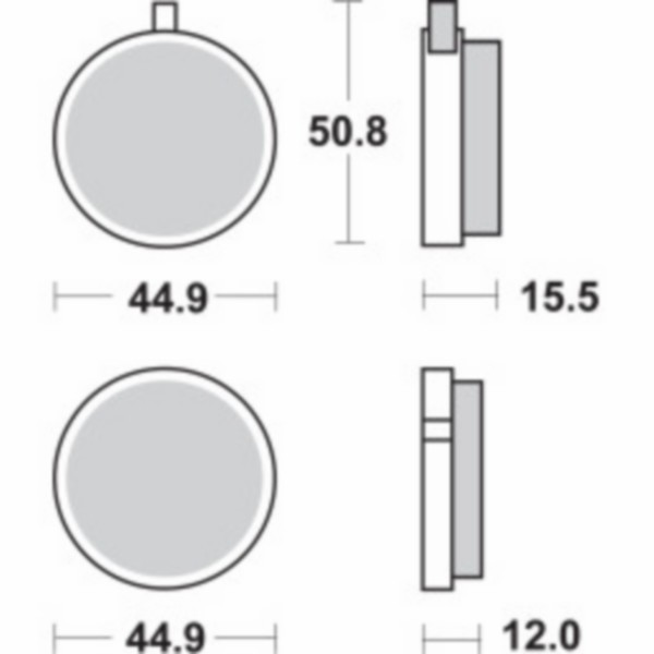 Remblokset rond Yamaha FS1 rd-m voor SBS 500hf