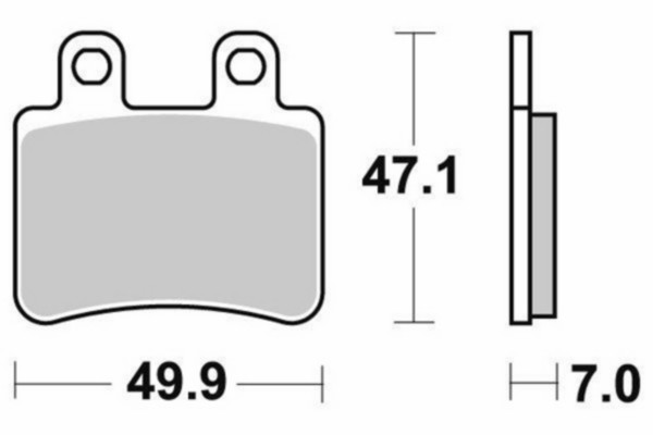 Brake pad set Yamaha DT50R Peugeot Elystar / Elyseo SBS 167HF