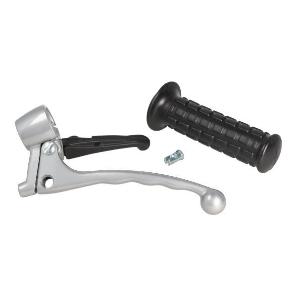 Brake handle (made in eu) Puch Maxi grey high gloss left Lusito