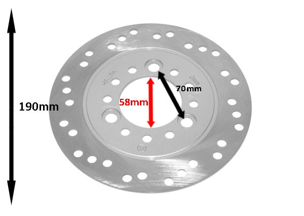 Brake disc AGM retro Torino 190mm front original 40200001bz