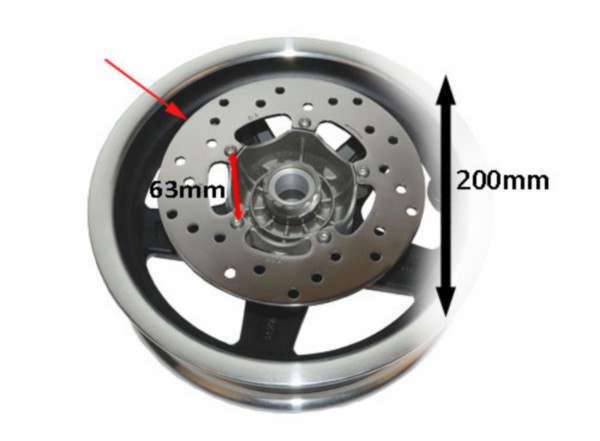 Remschijf Vespa ET2 Vespa ET4 Fly LXV Primavera Sprint Vespa LX Vespa S Zip 2000 SP 200mm chroom DMP