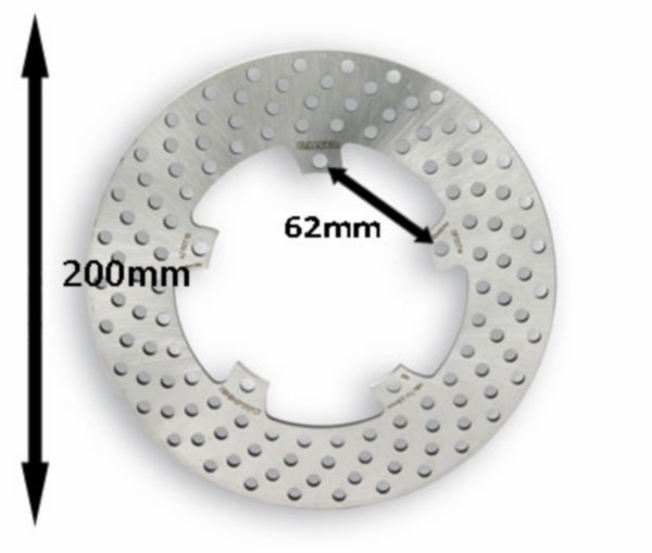 Brake disc Vespa LX 125cc Vespa S Zip 2000 SP 200mm Malossi 629078