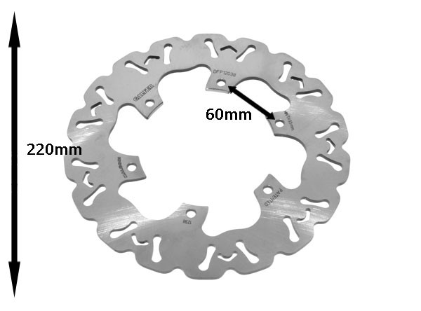 Brake disc wave Vespa GTS GTS 250cc Vespa GTS 300cc 220mm Malossi 6215330