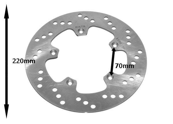 Brake disc Yamaha TZR 220mm behind original 5wxf582w10