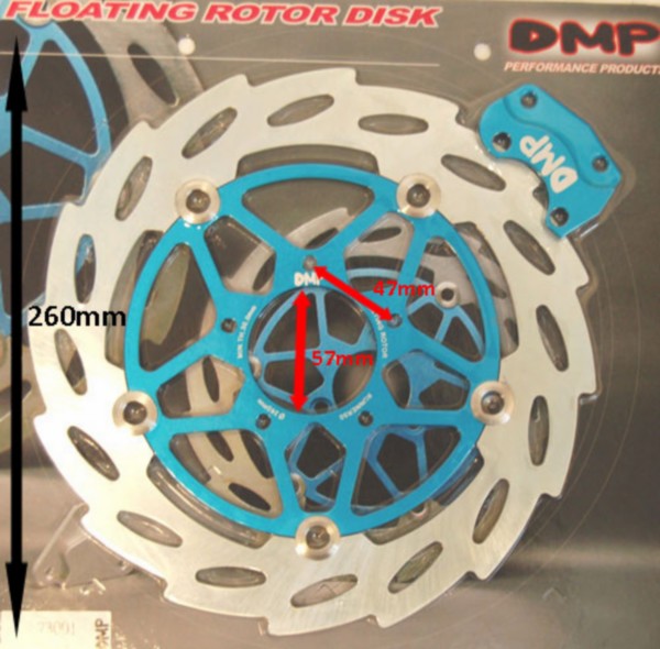 Brake disc zwevend oversized Gilera Runner 260mm front DMP