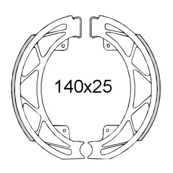 Remsegment set euro-4 5 Malaguti Centro Liberty Vespa Vespa Primavera Euro 4 Primavera Gilera Runner 180cc Vespa Vespa Sprint 4-Takt