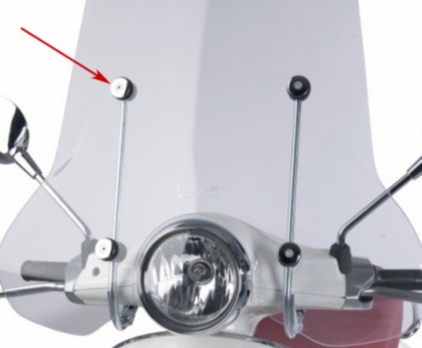 Ring Windschutzscheibe gross Piaggio 32mm verchromt
