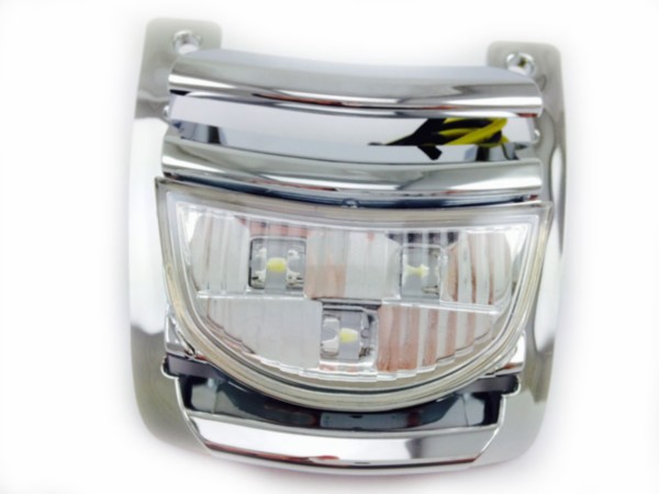 Grill + led lamp middle front side Vespa S chrome