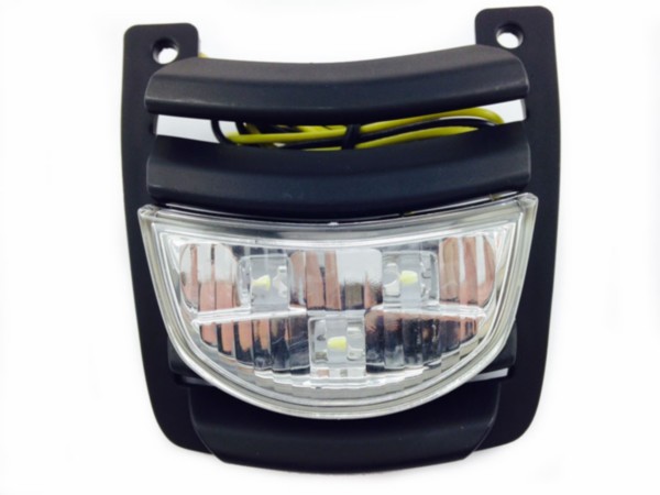 Grill + led lamp Front cover middle Vespa S black matt