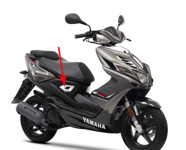 Gitter Seitenteil mitten Yahama Yamaha Aerox 2013 weiss rechts original 1phf172y10