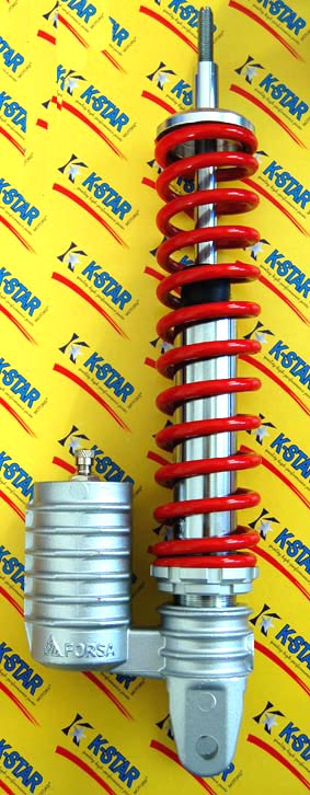 Shock absorber + gastank Piaggio 310mm red silver DMP