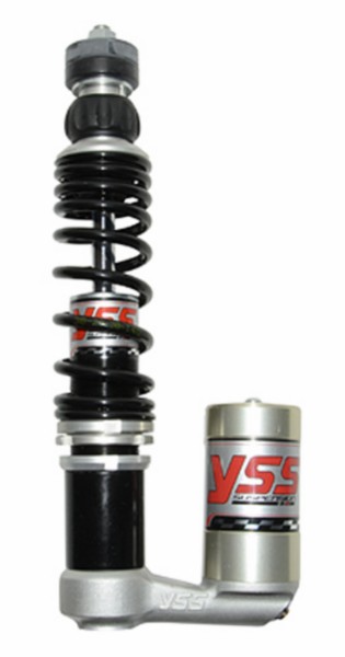 shock absorber + gastank race 210mm quartz/ zip/ zip sp zwart/ alu voor yss