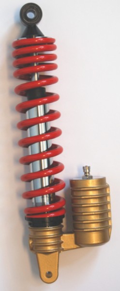 Shock absorber air + reservoir Malaguti F12 f15 scooter 320mm red DMP